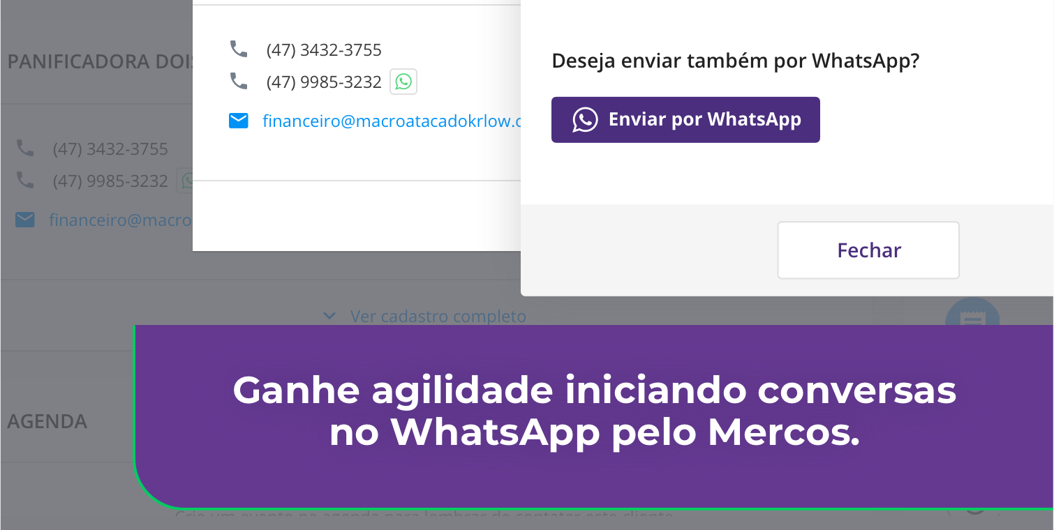 Ganhe agilidade iniciando conversas no WhatsApp pelo Mercos
